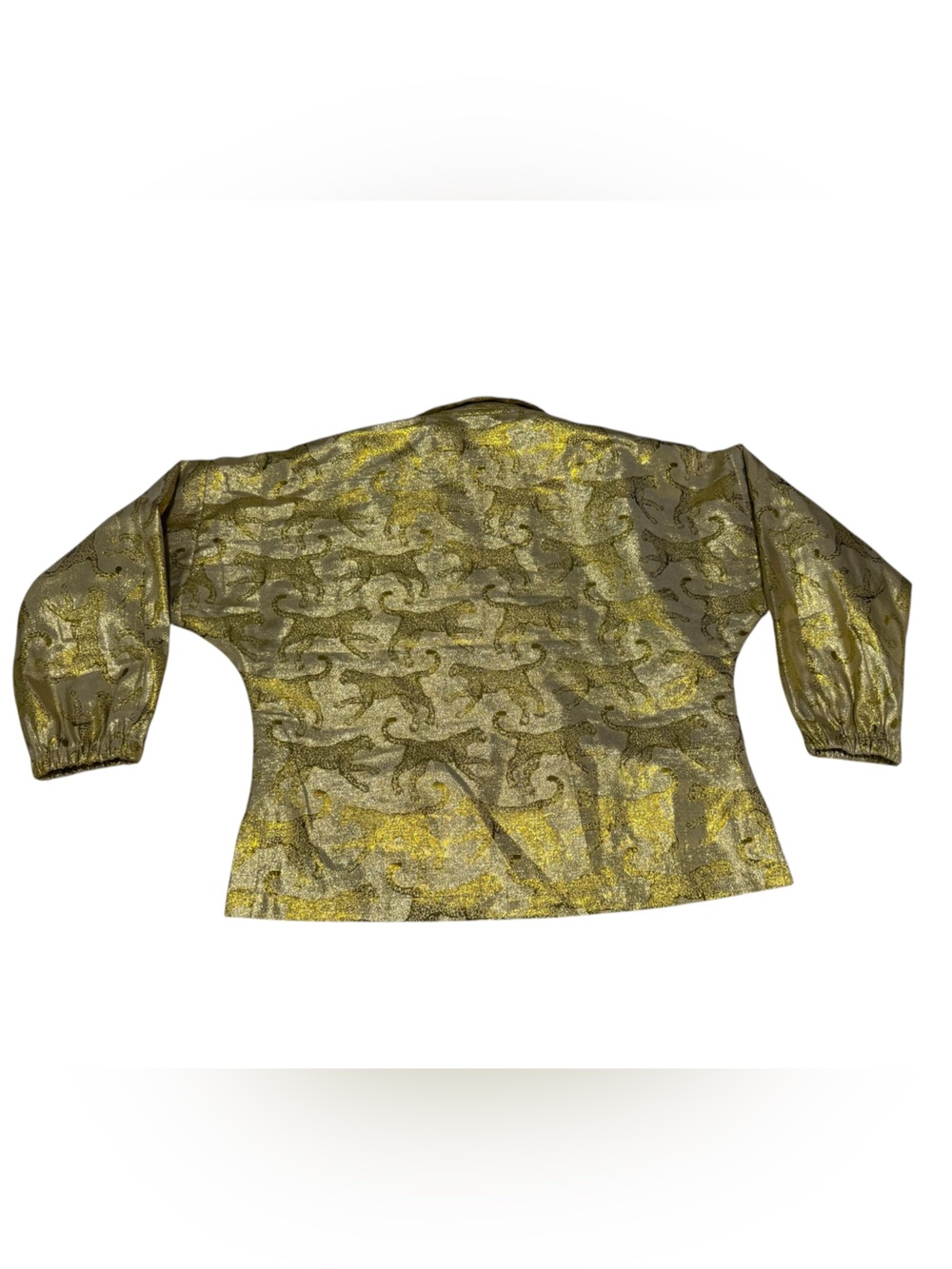 Emily McCarthy Gold POPPY POP-OVER - JAGUAR JACQUARD Size Small - Picture 7 of 10